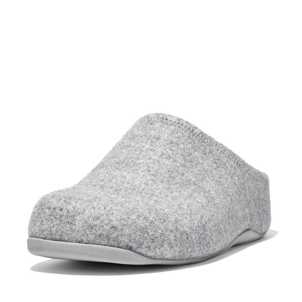 FitFlop EH5-A06 Shuv Felt Clogs Ladies Tiptoe Grey Slippers