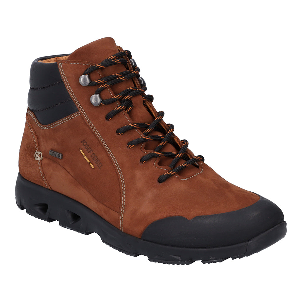 Josef Seibel Noih 53 Ladies Rust Leather Waterproof Lace Up Ankle Boots-elevate your sole