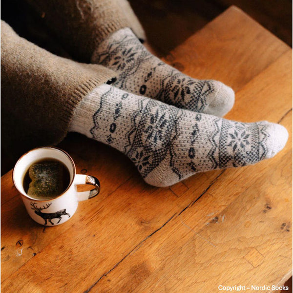 Nordic Socks Unisex Bergen Wool White-elevate your sole