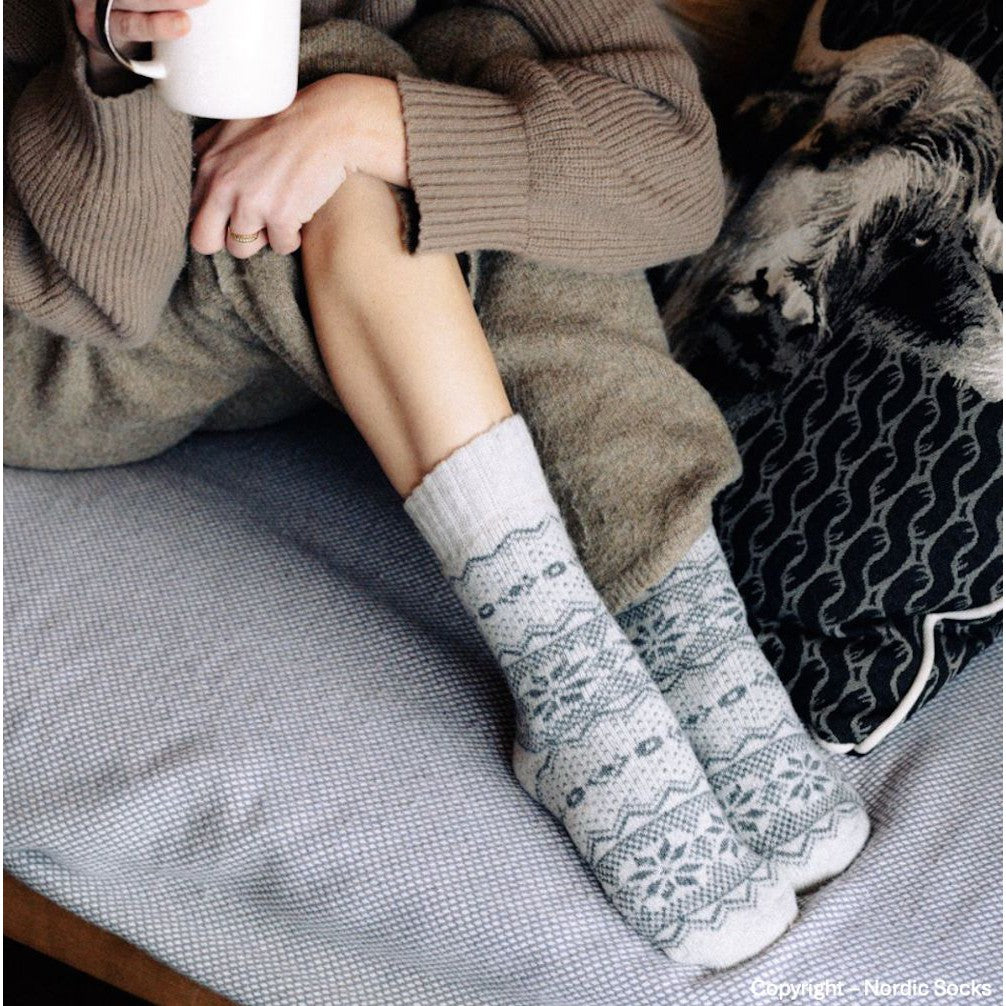 Nordic Socks Unisex Bergen Wool White-elevate your sole