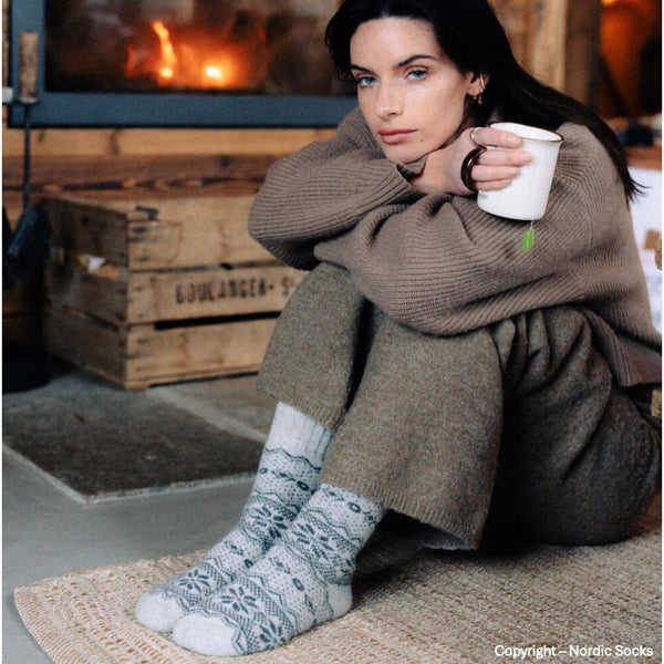 Nordic Socks Unisex Bergen Wool White-elevate your sole