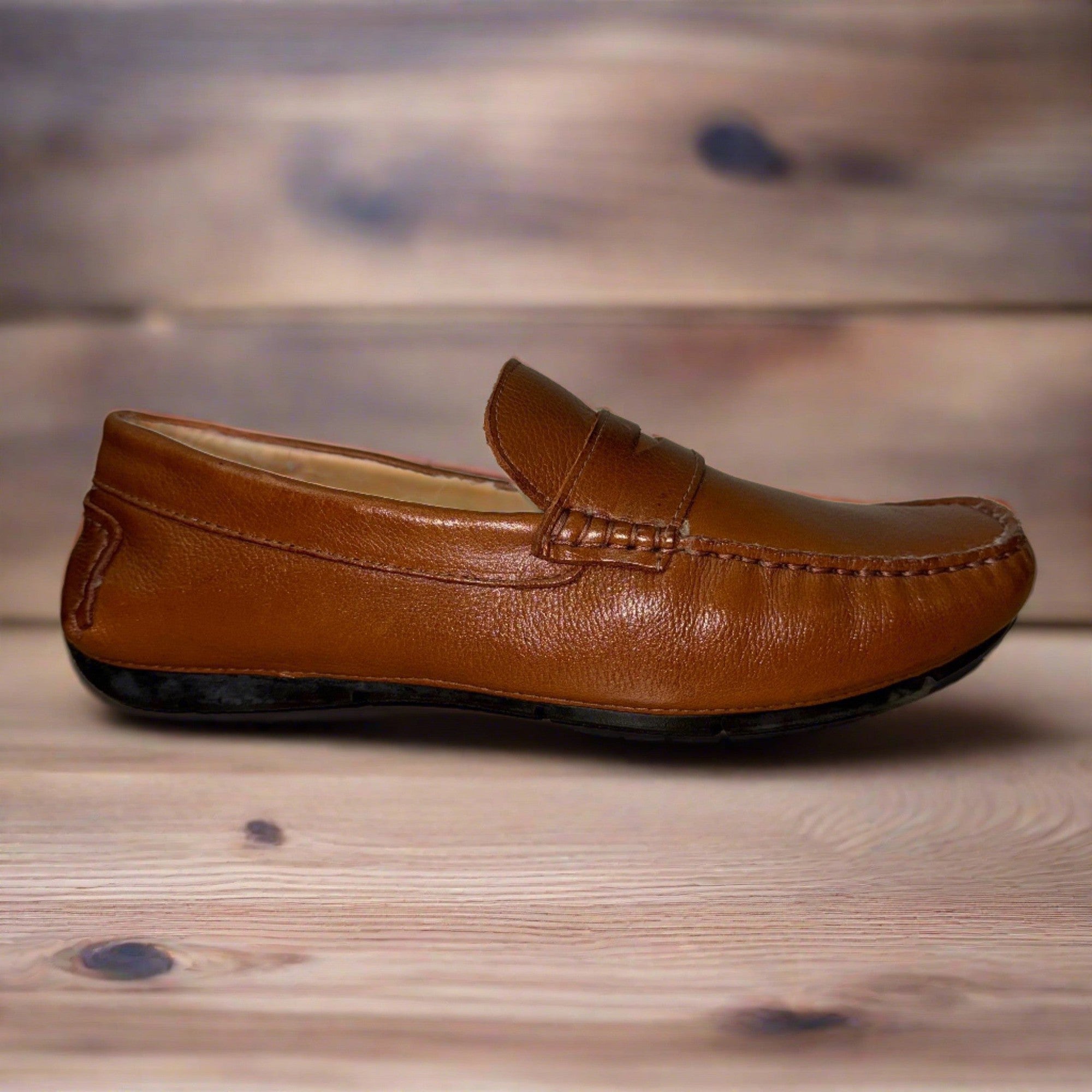 Savelli 33250 Mens Tan Leather Slip On Loafers-elevate your sole