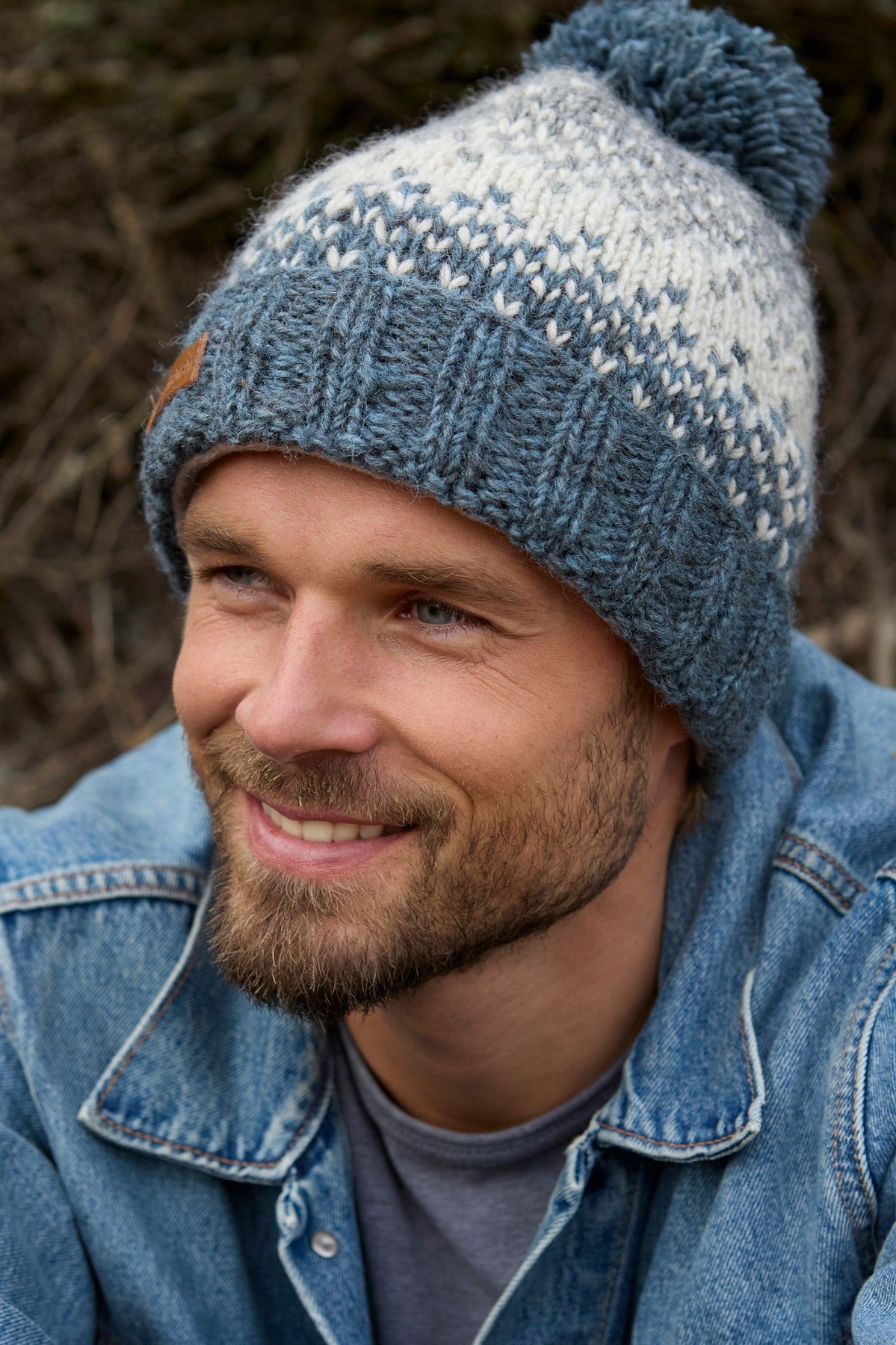 Pachamama Mens Loch Ness Bobble Beanie Steel