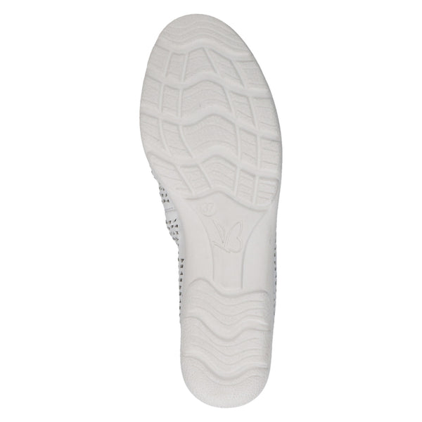 Caprice 9-22151-42 160 Ladies White Leather Slip On Shoes