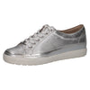 Caprice 9-23654-42 920 Ladies Silver Leather Lace Up Shoes