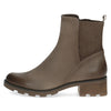 Caprice 25227-41 356 Ladies Mud Brown Leather Side Zip Ankle Boots