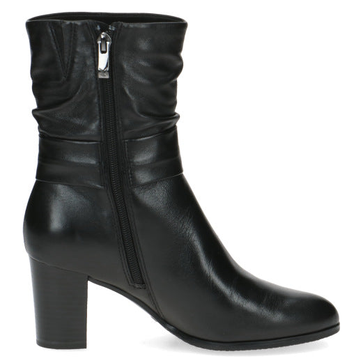Caprice 25328-41 040 Ladies Black Leather Side Zip Ankle Boots