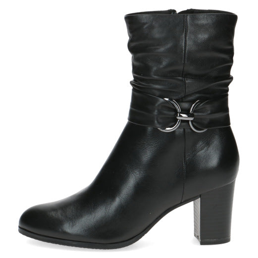 Caprice 25328-41 040 Ladies Black Leather Side Zip Ankle Boots