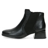 Caprice 25339-41 019 Ladies Black Combi Leather Side Zip Ankle Boots
