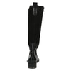 Caprice 25514-41 019 Ladies Black Combi Leather & Textile Side Zip Knee High Boots