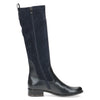 Caprice 25514-41 880 Ladies Ocean Navy Combi Leather & Textile Side Zip Knee High Boots