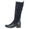 Caprice 25514-41 880 Ladies Ocean Navy Combi Leather & Textile Side Zip Knee High Boots