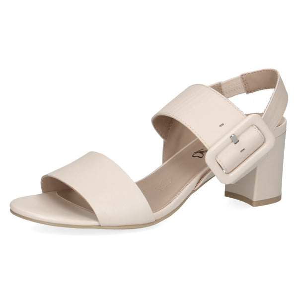 Caprice 9-28306-42 140 Ladies Cream Pearl Leather Touch Fastening Sandals