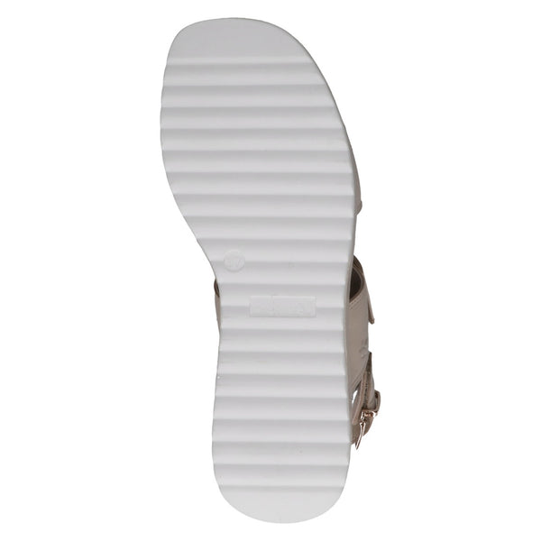 Caprice 9-28307-44 170 Eileen Ladies Off white Leather Touch Fastening Sandals