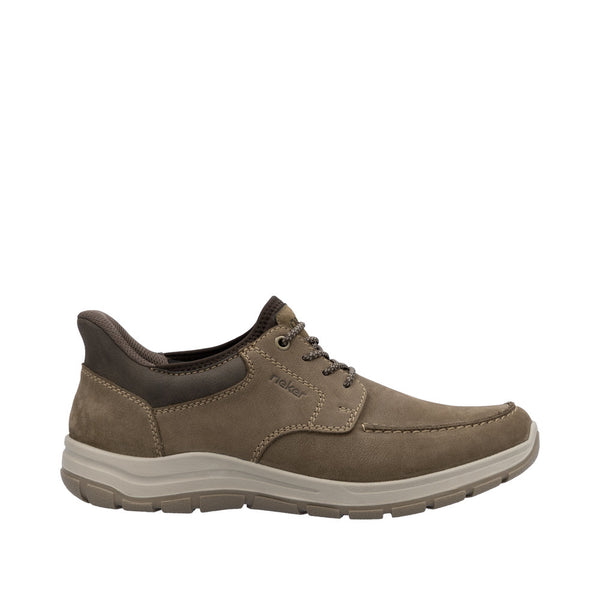 Rieker 03656-24 Mens Wide Brown Leather Elasticated Shoes