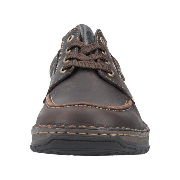 Rieker 05100-25 Mens Brown Leather Water Resistant Lace Up Shoes