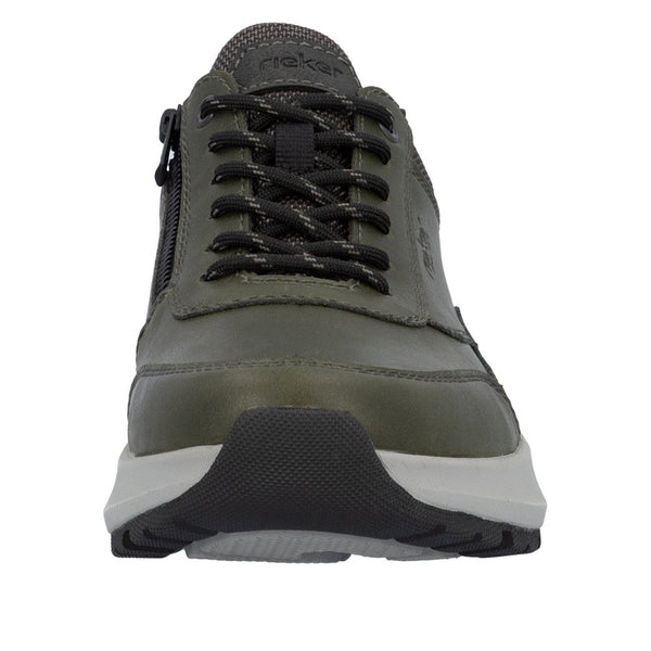 Rieker 06000-54 Mens Green Zip & Lace Shoes