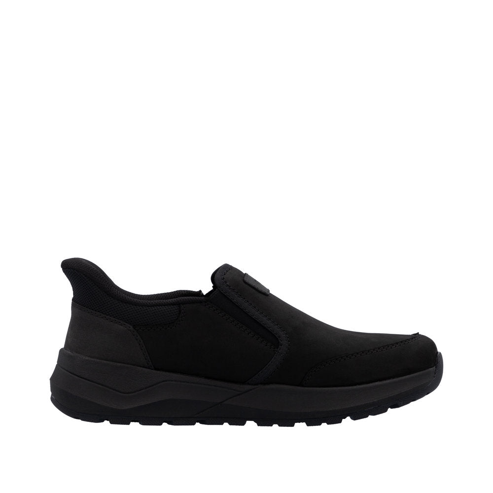 Rieker 06052-00 Ready2Go Mens Black Suede Water Resistant Slip On Shoes