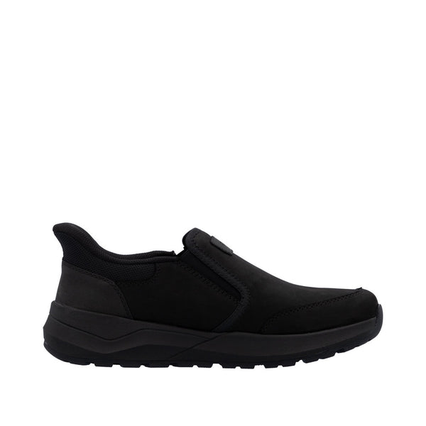 Rieker 06052-00 Ready2Go Mens Black Suede Water Resistant Slip On Shoes