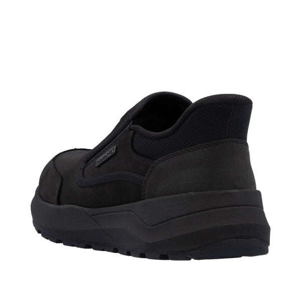 Rieker 06052-00 Ready2Go Mens Black Suede Water Resistant Slip On Shoes