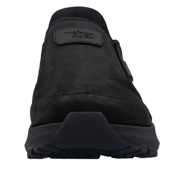 Rieker 06052-00 Ready2Go Mens Black Suede Water Resistant Slip On Shoes