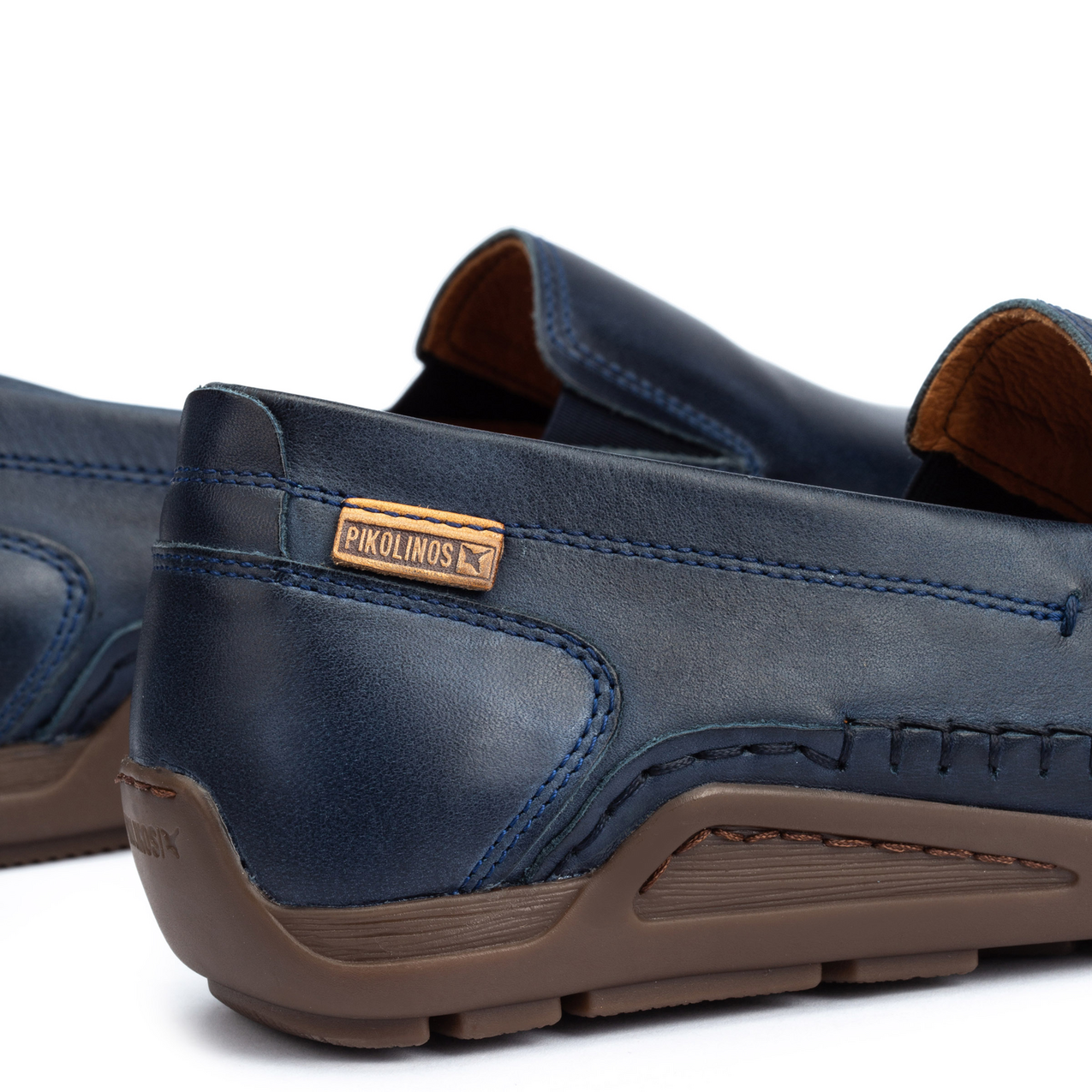 Pikolinos Azores 06H-5303 Mens Blue Leather Slip On Shoes