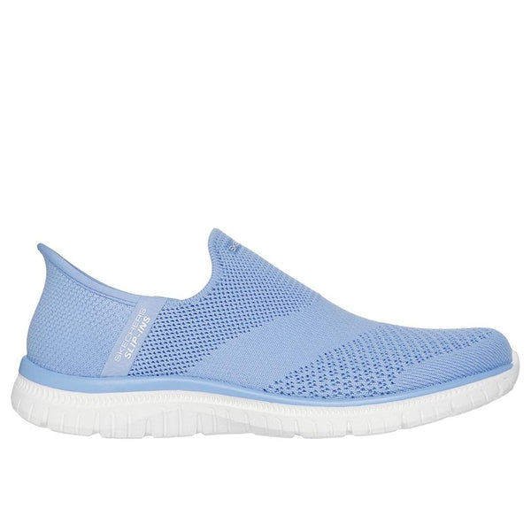 Skechers 104425 Virtue Sleek Ladies Periwinkle Textile Slip On Trainers