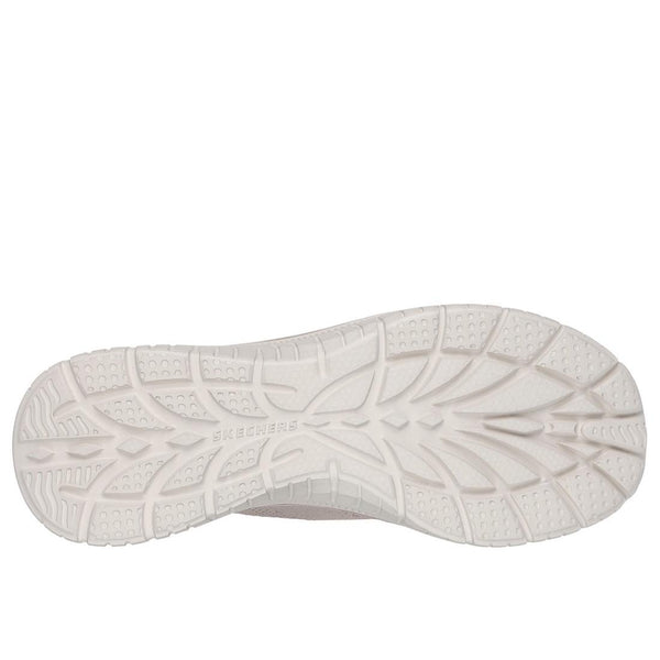 Skechers 104425 Virtue Sleek Ladies Taupe Textile Slip On Trainers