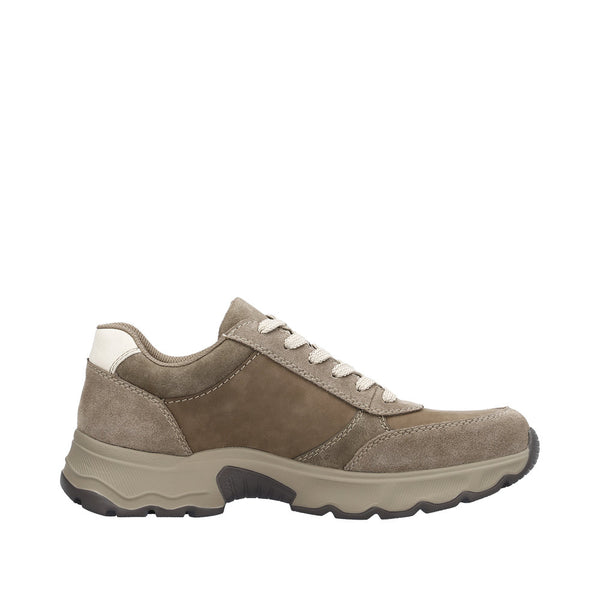 Rieker 11400-25 Bastian Mens Brown Leather Zip & Lace Shoes