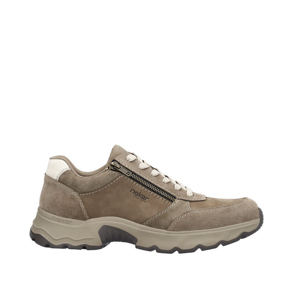 Rieker 11400-25 Bastian Mens Brown Leather Zip & Lace Shoes