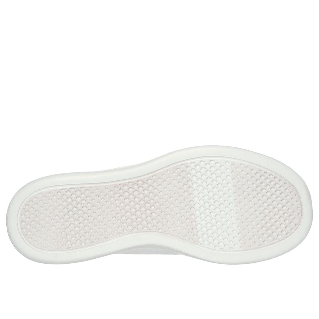 Skechers 114815 Bobs Skip Cute B Cute Sweet Ladies White Textile Lace Up Trainers
