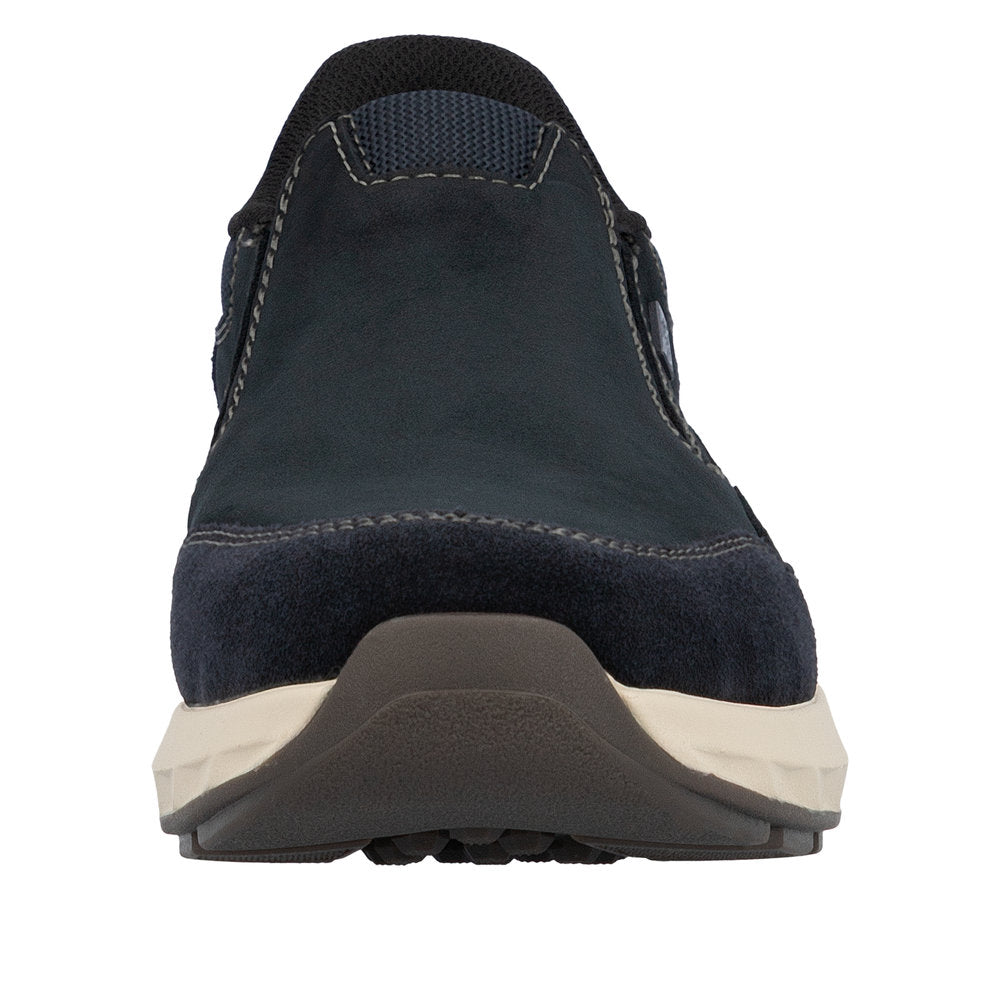Rieker 11551-14 Ready2Go Mens Blue Suede Water Resistant Slip On Shoes