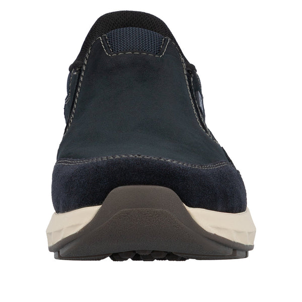 Rieker 11551-14 Ready2Go Mens Blue Suede Water Resistant Slip On Shoes