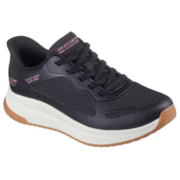 Skechers 117624 Bobs Squad 4 Staple Look Ladies Black Other Lace Up Trainers
