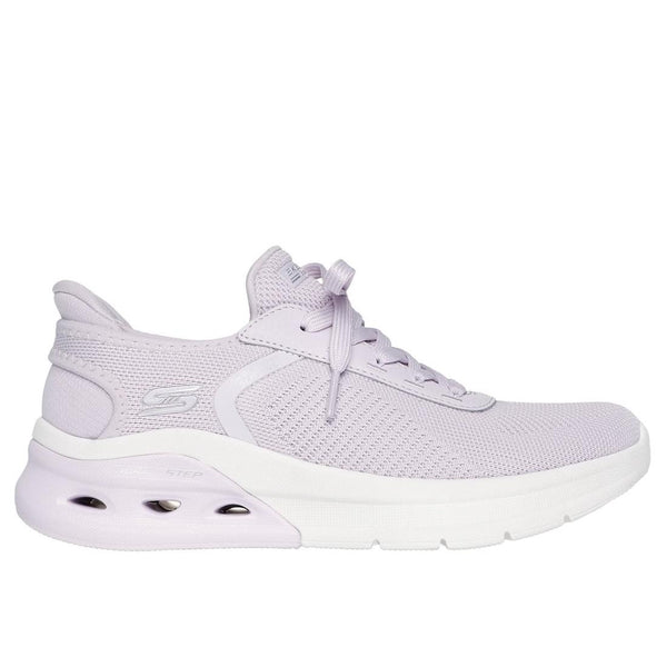 Skechers 117638 Bobs Arch Waves 2.0 Now It Ladies Lilac Textile Lace Up Trainers