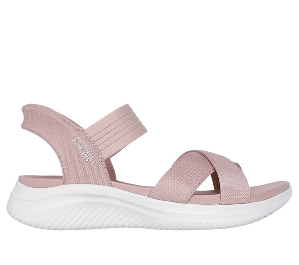 Skechers 119975 Ultra Flex 3.0 Never Better Ladies Blush Textile Elasticated Sandals