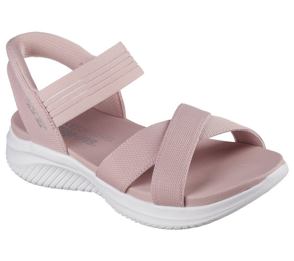 Skechers 119975 Ultra Flex 3.0 Never Better Ladies Blush Textile Elasticated Sandals