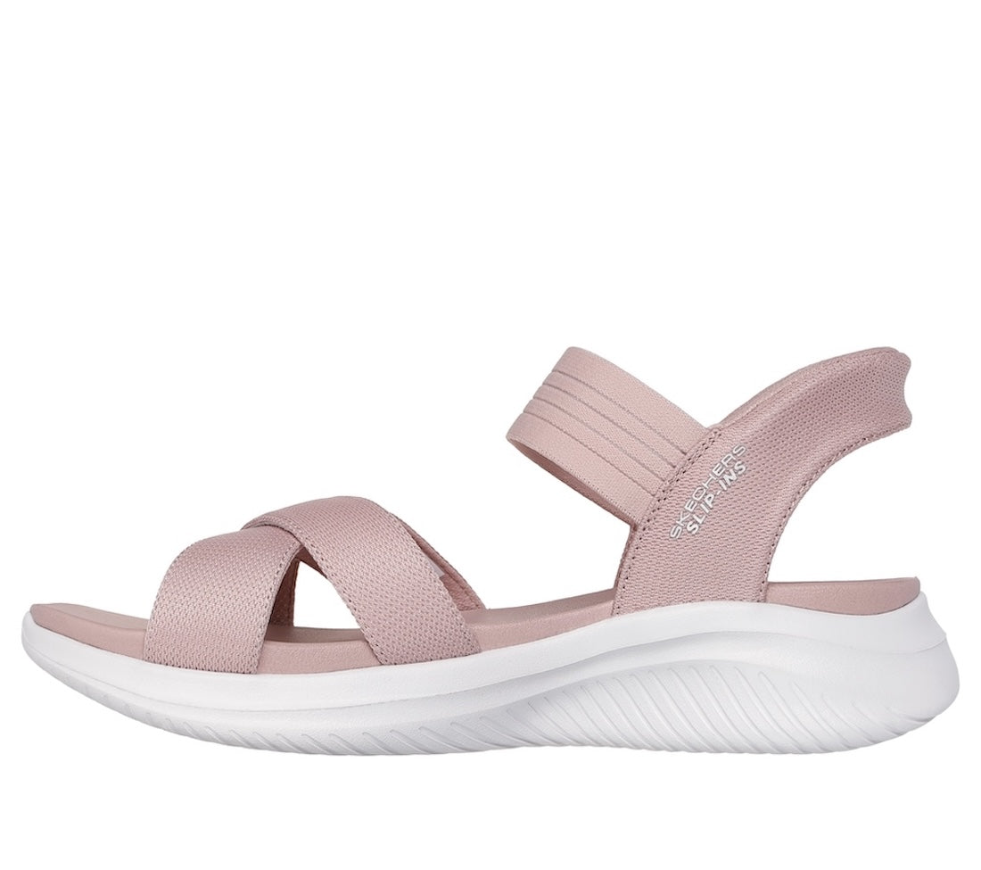 Skechers 119975 Ultra Flex 3.0 Never Better Ladies Blush Textile Elasticated Sandals