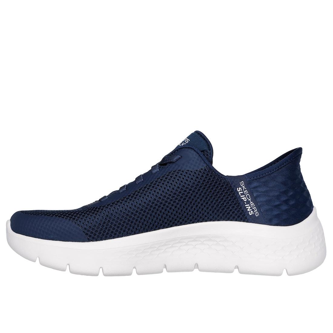 Skechers 124836 Go Walk Flex Grand Entry Ladies Navy/White Textile Slip On Trainers