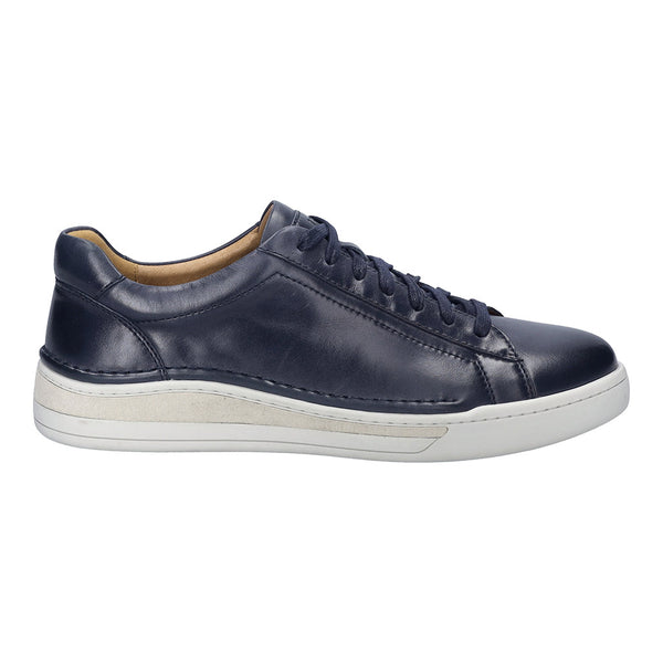 Josef Seibel Cleve 02 Mens Navy Leather Arch Support Lace Up Trainers