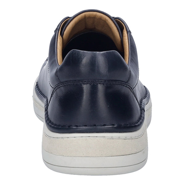 Josef Seibel Cleve 02 Mens Navy Leather Arch Support Lace Up Trainers