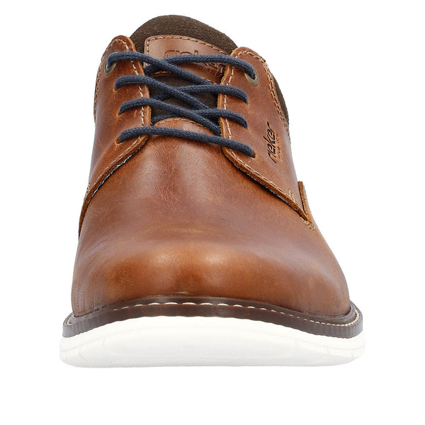 Rieker 14405-24 Dustin Mens Cognac Leather Lace Up Shoes