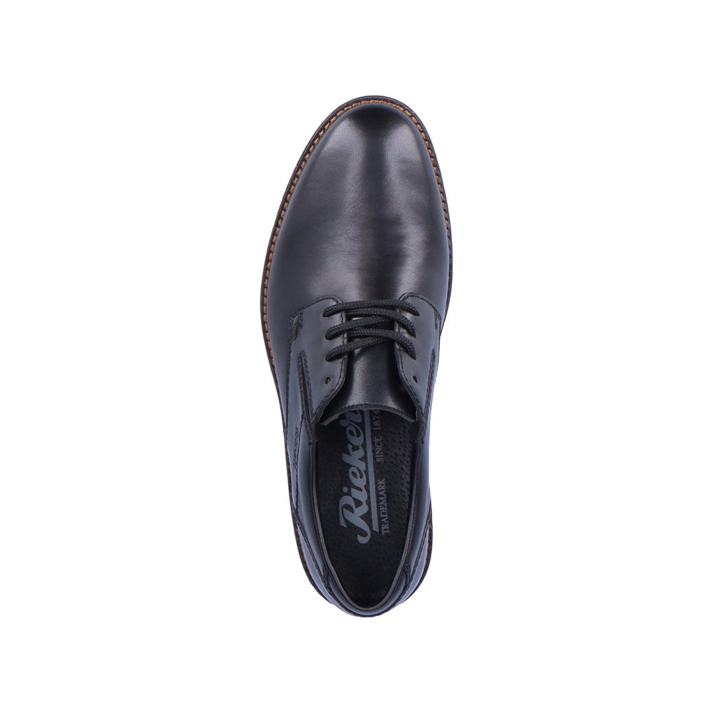 Rieker 14621-00 Mens Black Leather Lace Up Shoes