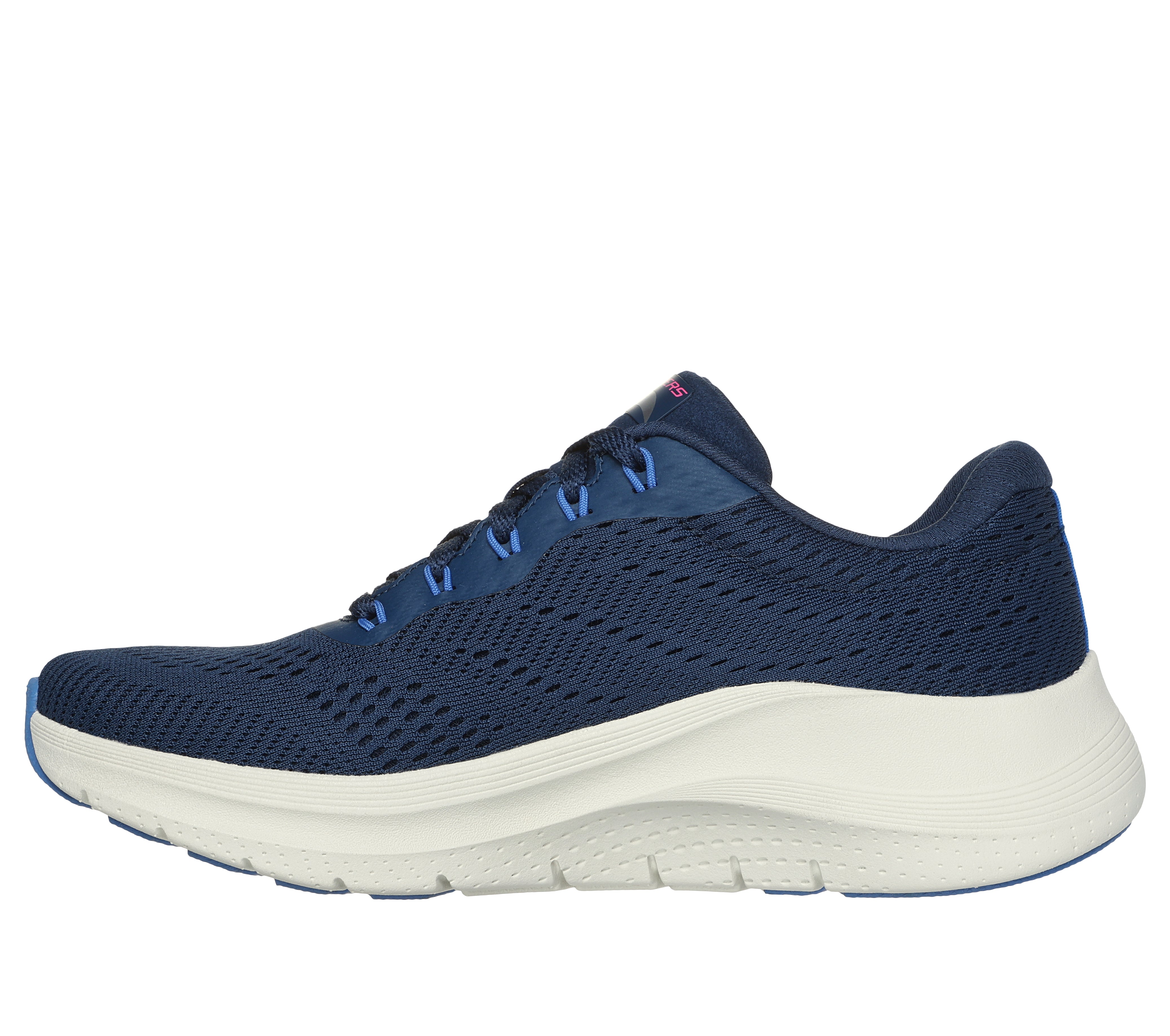 Skechers 150051 Arch Fit 2.0 - Big League Ladies Navy Multi Textile Vegan Arch Support Lace Up Trainers