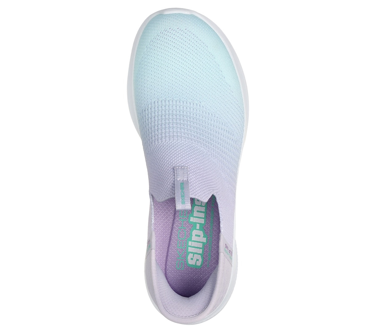 Skechers 150183 Ultra Flex 3.0 - Beauty Blend Slip Ins Ladies Lavender Turquoise Textile Vegan Slip On Trainers