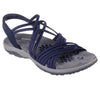 Skechers 163185 Reggae Slim - Sunnyside Ladies Navy Textile Water Resistant Vegan Slip On Sandals