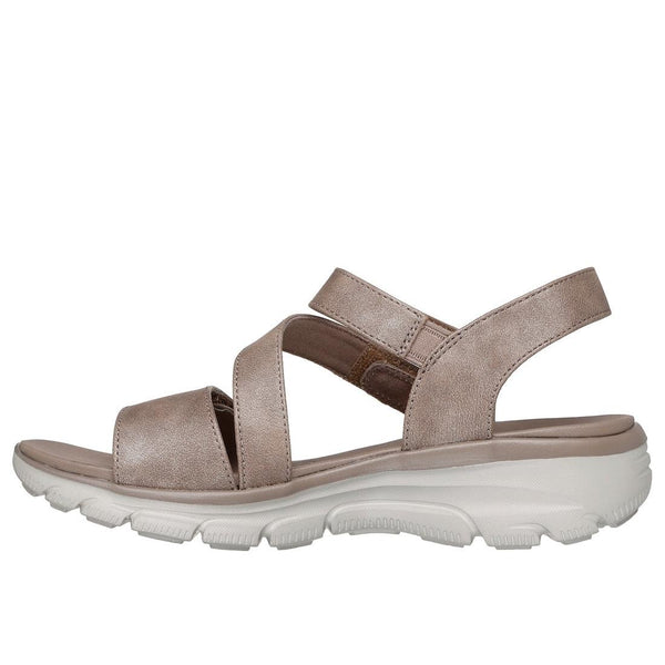 Skechers 163532 Easy Going All Day Chic Ladies Taupe Other Vegan Touch Fastening Sandals