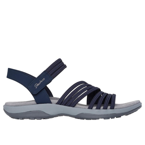 Skechers 163573 Reggae Slim Coffee Run Ladies Navy Textile Touch Fastening Sandals