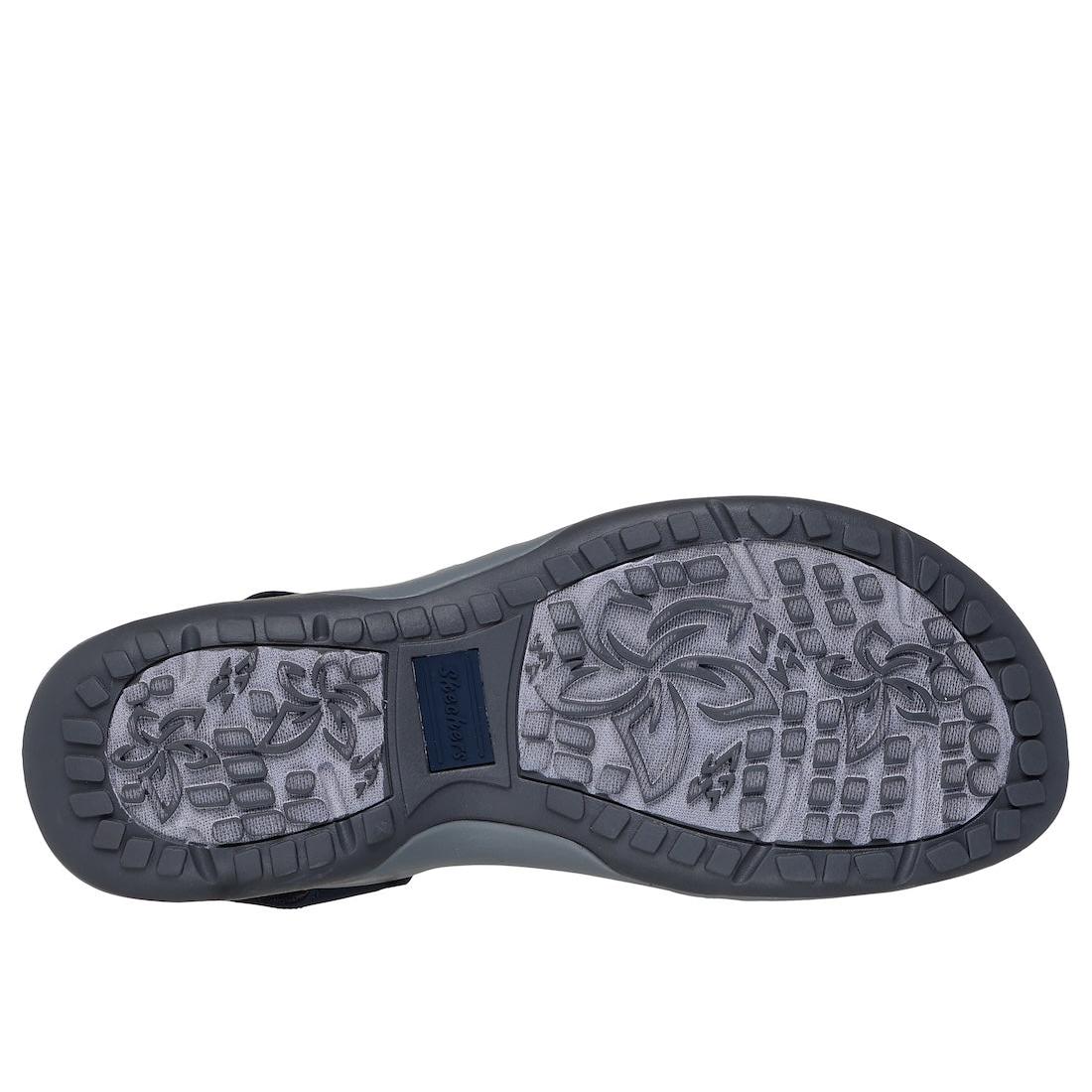 Skechers 163573 Reggae Slim Coffee Run Ladies Navy Textile Touch Fastening Sandals