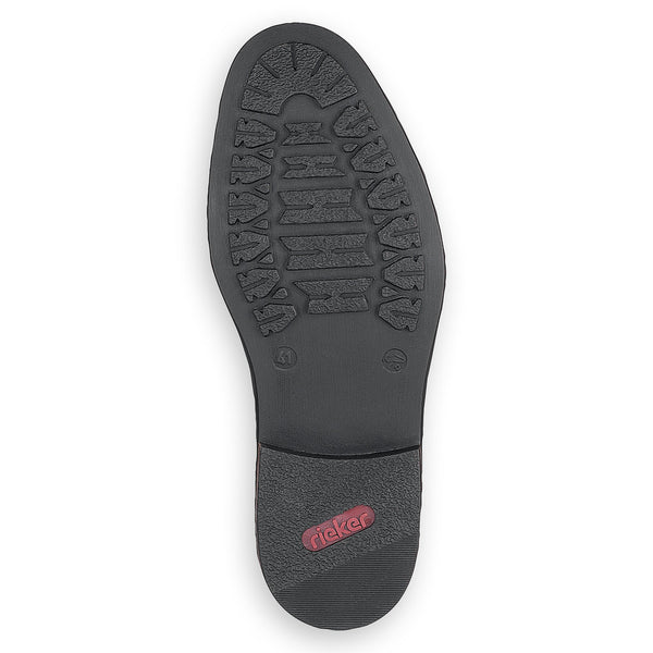 Rieker 17659-00 Mens Wide Black Leather Elasticated Shoes